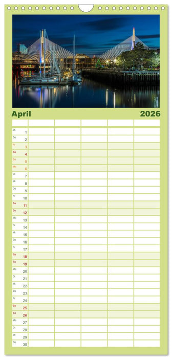 Stadtansichten aus Boston (CALVENDO Familienplaner 2026)