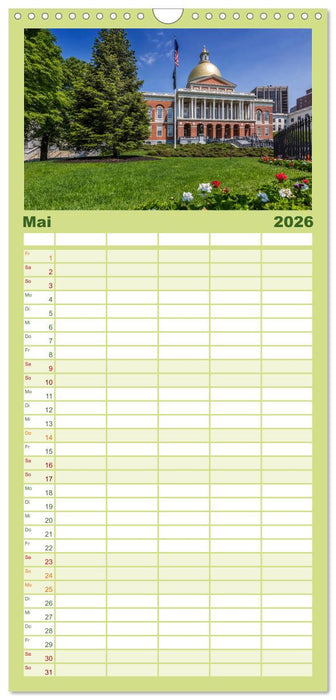 Stadtansichten aus Boston (CALVENDO Familienplaner 2026)