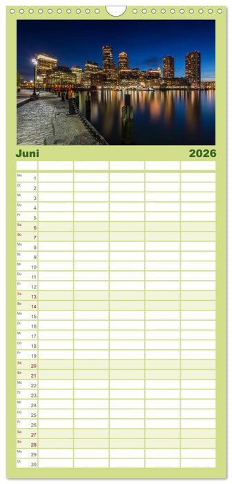 Stadtansichten aus Boston (CALVENDO Familienplaner 2026)