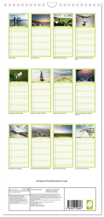Ameland Wunderschöne Insel (CALVENDO Familienplaner 2026)