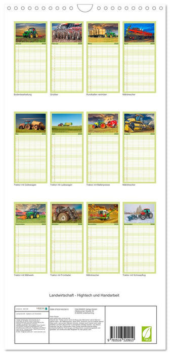 Landwirtschaft - Hightech und Handarbeit (CALVENDO Familienplaner 2026)