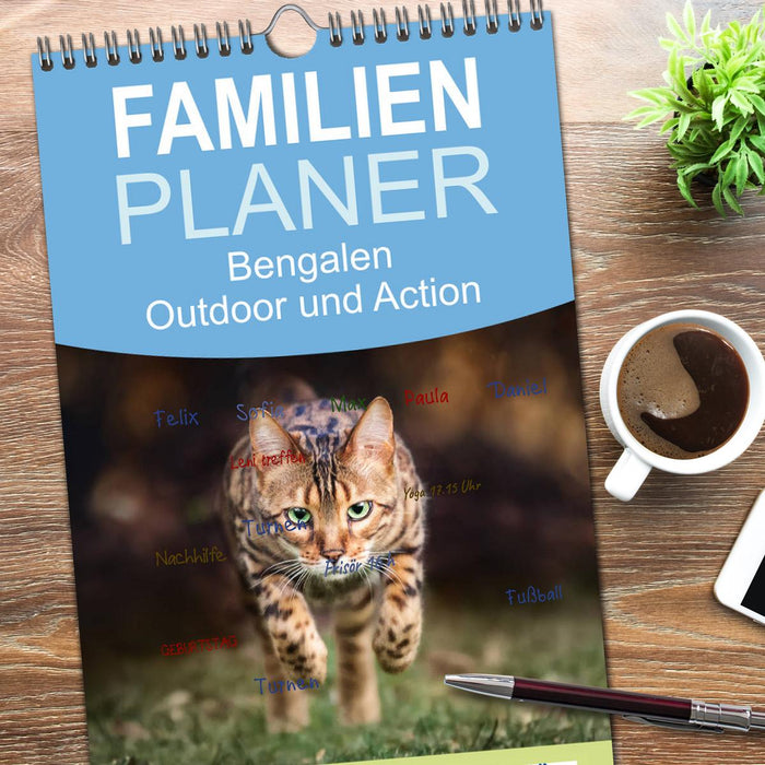 Bengalen Outdoor und Action (CALVENDO Familienplaner 2026)