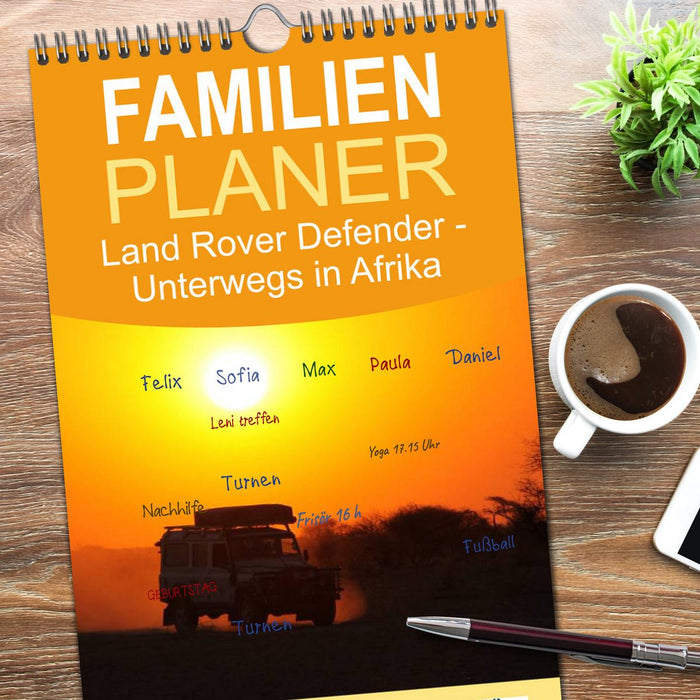 Land Rover Defender - Unterwegs in Afrika (CALVENDO Familienplaner 2026)