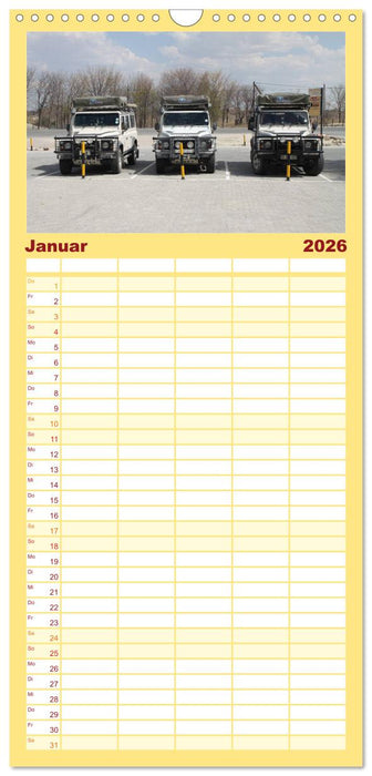 Land Rover Defender - Unterwegs in Afrika (CALVENDO Familienplaner 2026)