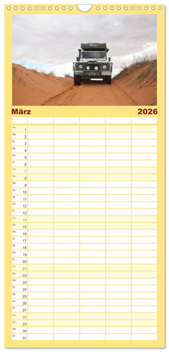 Land Rover Defender - Unterwegs in Afrika (CALVENDO Familienplaner 2026)