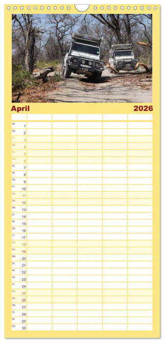 Land Rover Defender - Unterwegs in Afrika (CALVENDO Familienplaner 2026)