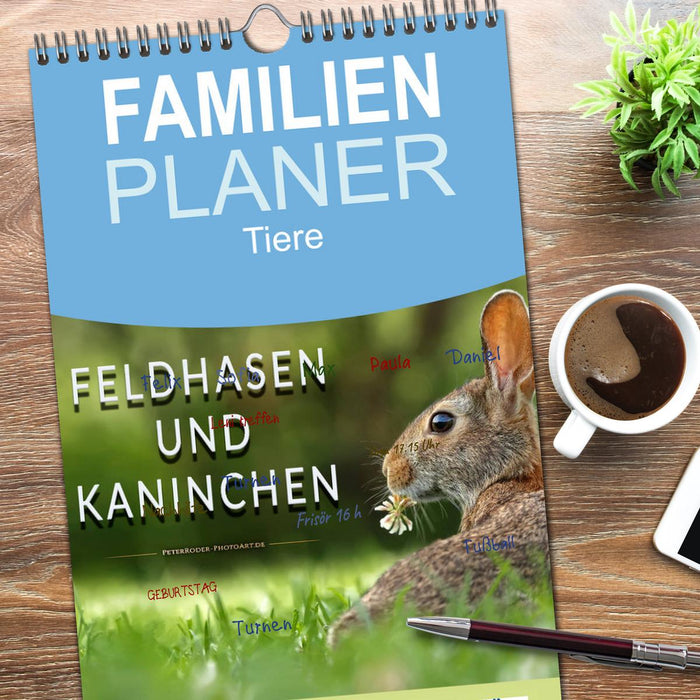 Feldhasen und Kaninchen (CALVENDO Familienplaner 2026)