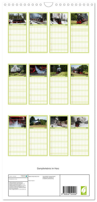 Dampferlebnis im Harz (CALVENDO Familienplaner 2026)