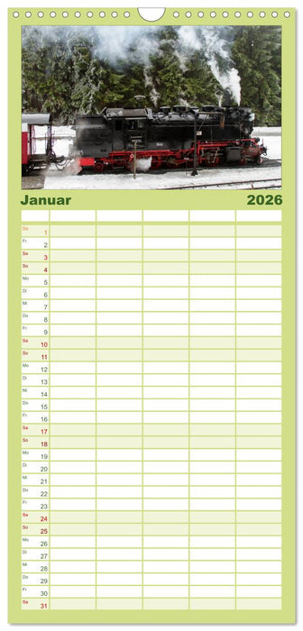 Dampferlebnis im Harz (CALVENDO Familienplaner 2026)