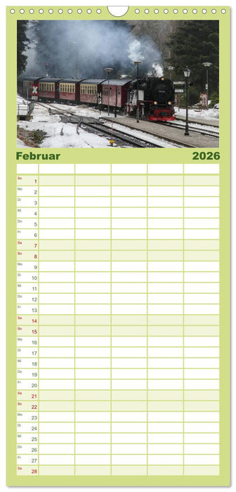 Dampferlebnis im Harz (CALVENDO Familienplaner 2026)