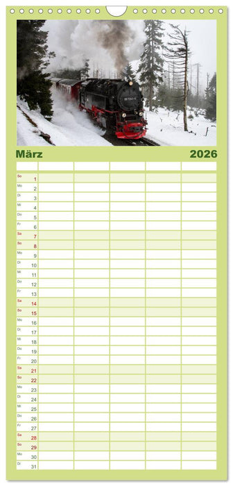 Dampferlebnis im Harz (CALVENDO Familienplaner 2026)