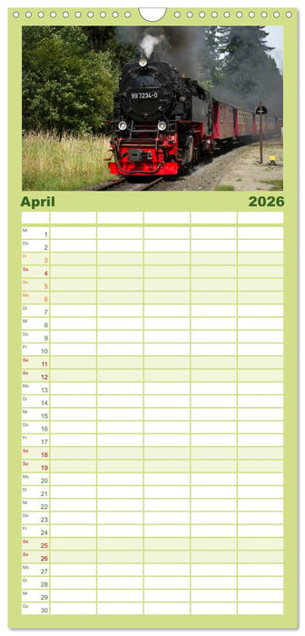 Dampferlebnis im Harz (CALVENDO Familienplaner 2026)