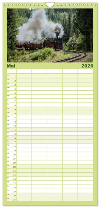 Dampferlebnis im Harz (CALVENDO Familienplaner 2026)