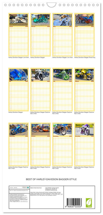 BEST OF HARLEY-DAVIDSON BAGGER-STYLE (CALVENDO Familienplaner 2026)