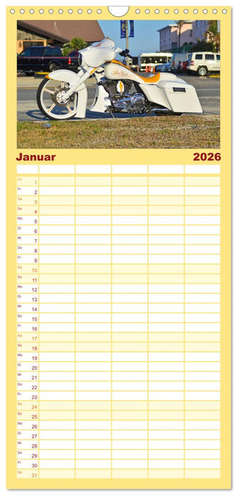 BEST OF HARLEY-DAVIDSON BAGGER-STYLE (CALVENDO Familienplaner 2026)