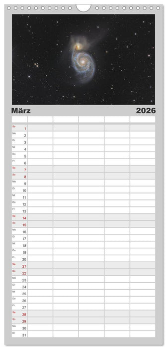 Beeindruckendes Universum (CALVENDO Familienplaner 2026)