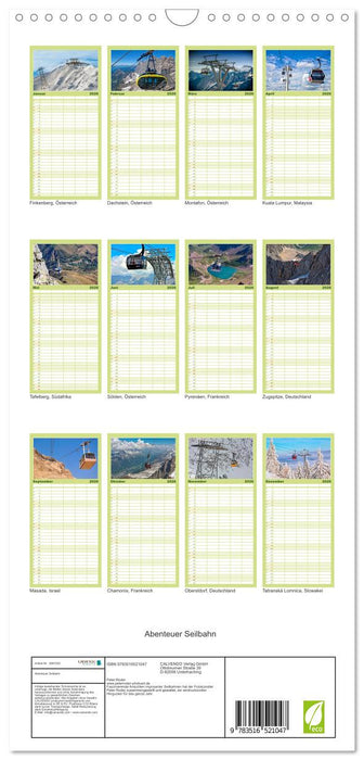 Abenteuer Seilbahn (CALVENDO Familienplaner 2026)