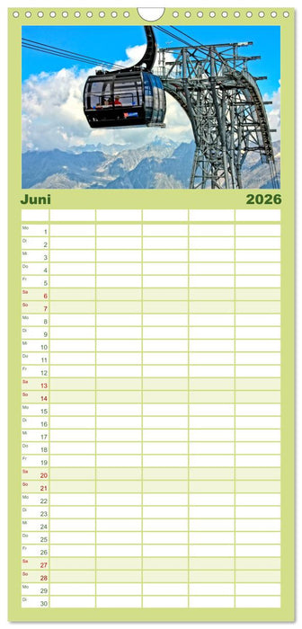 Abenteuer Seilbahn (CALVENDO Familienplaner 2026)