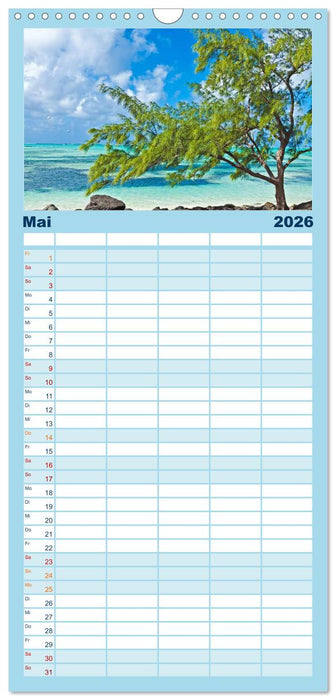 Mauritius - Perle im Indischen Ozean (CALVENDO Familienplaner 2026)