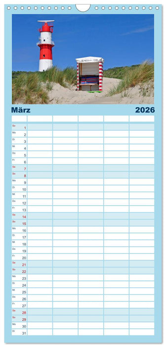 Ostfriesische Inseln (CALVENDO Familienplaner 2026)