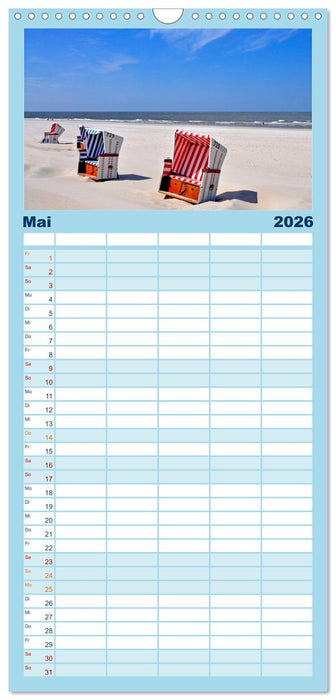 Ostfriesische Inseln (CALVENDO Familienplaner 2026)