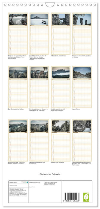 Sächsische Schweiz (CALVENDO Familienplaner 2026)