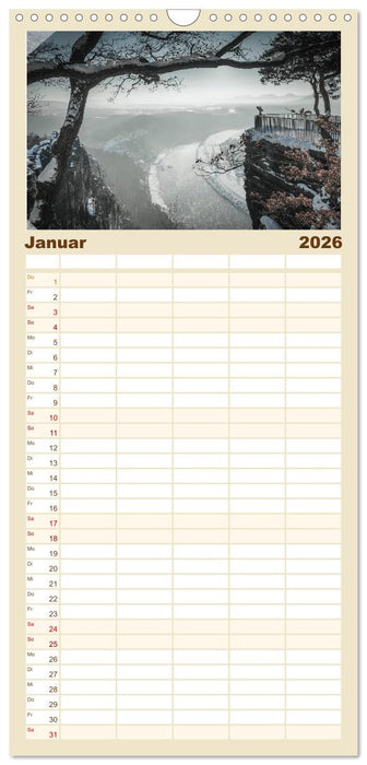 Sächsische Schweiz (CALVENDO Familienplaner 2026)