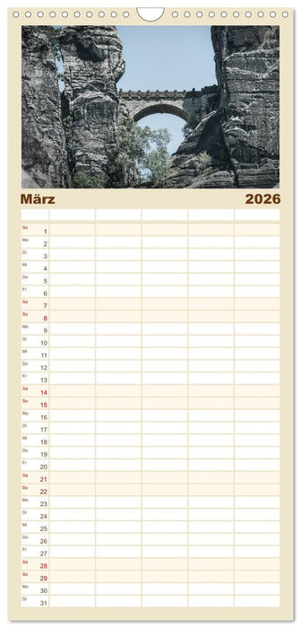 Sächsische Schweiz (CALVENDO Familienplaner 2026)