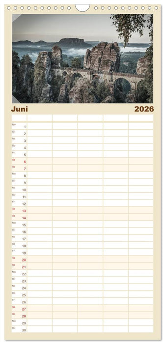 Sächsische Schweiz (CALVENDO Familienplaner 2026)