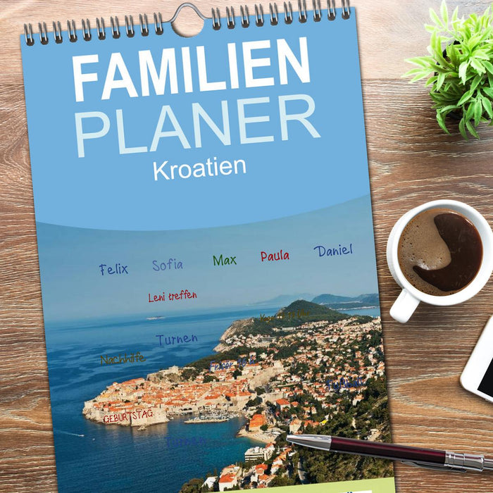 Kroatien, Terminplaner (CALVENDO Familienplaner 2026)