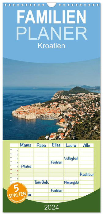 Kroatien, Terminplaner (CALVENDO Familienplaner 2026)
