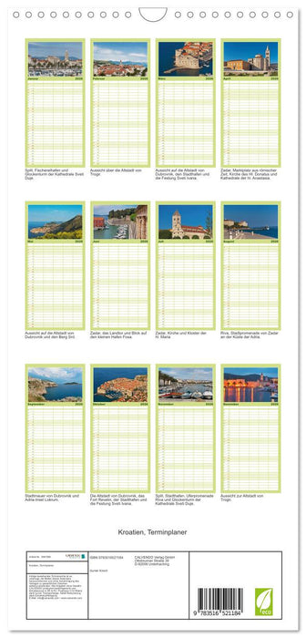 Kroatien, Terminplaner (CALVENDO Familienplaner 2026)