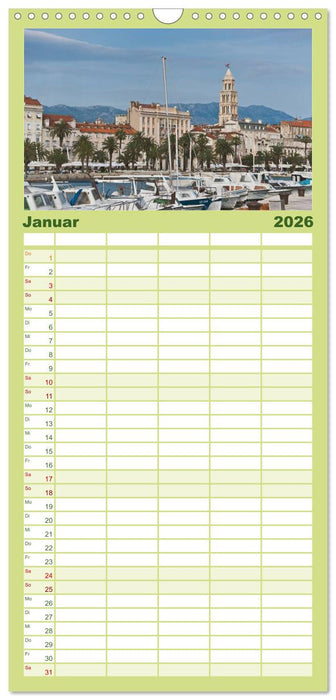 Kroatien, Terminplaner (CALVENDO Familienplaner 2026)