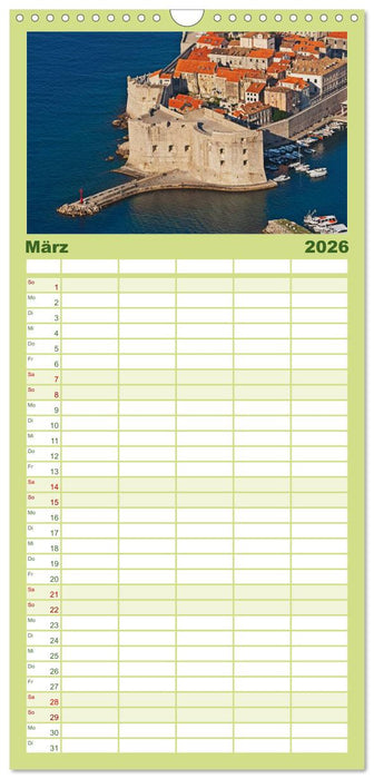 Kroatien, Terminplaner (CALVENDO Familienplaner 2026)