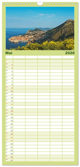 Kroatien, Terminplaner (CALVENDO Familienplaner 2026)