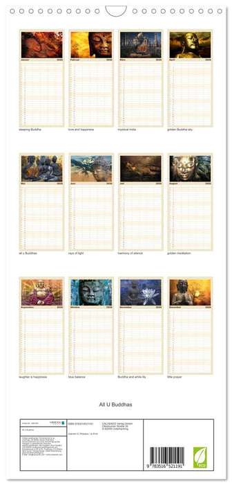 All U Buddhas (CALVENDO Familienplaner 2026)