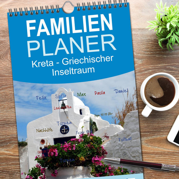 Kreta - Griechischer Inseltraum (CALVENDO Familienplaner 2026)