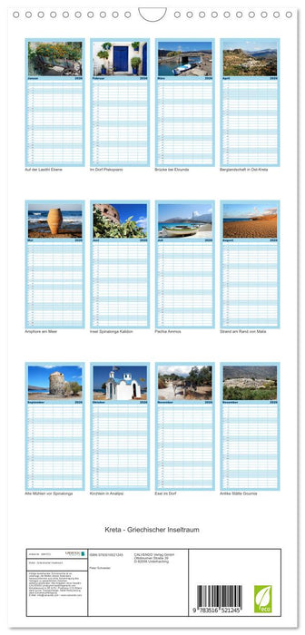 Kreta - Griechischer Inseltraum (CALVENDO Familienplaner 2026)