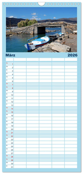 Kreta - Griechischer Inseltraum (CALVENDO Familienplaner 2026)