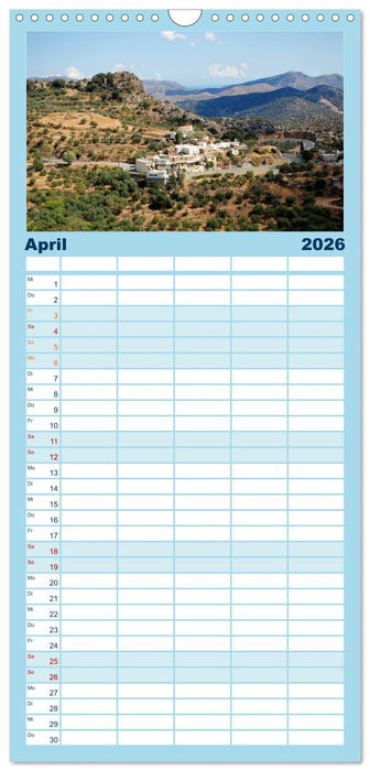 Kreta - Griechischer Inseltraum (CALVENDO Familienplaner 2026)