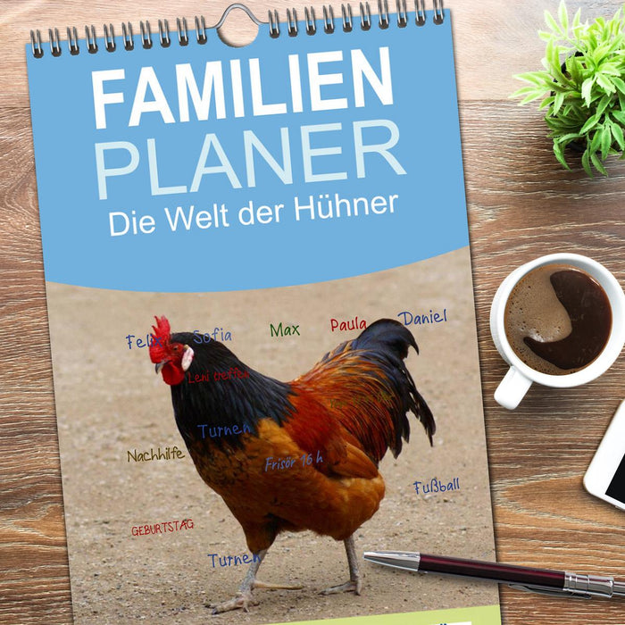 Die Welt der Hühner (CALVENDO Familienplaner 2026)