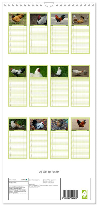 Die Welt der Hühner (CALVENDO Familienplaner 2026)