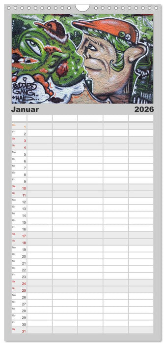 Street-Art 2026 (CALVENDO Familienplaner 2026)