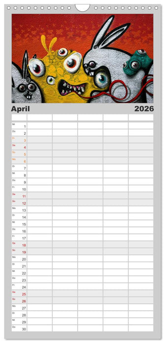 Street-Art 2026 (CALVENDO Familienplaner 2026)