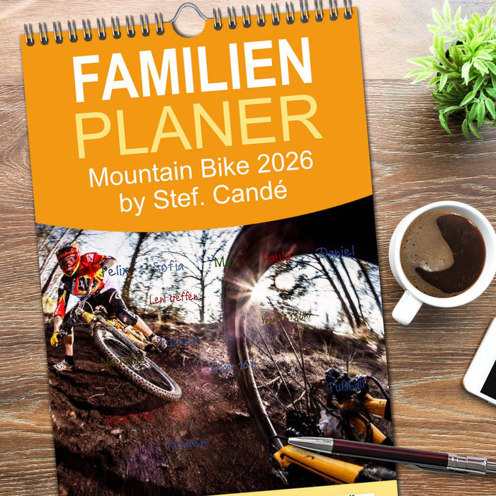 Mountain Bike 2026 by Stef. Candé (CALVENDO Familienplaner 2026)