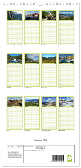 Norwegen PUR (CALVENDO Familienplaner 2026)