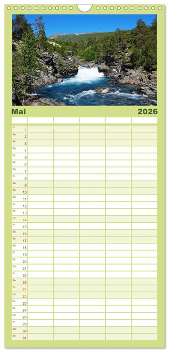 Norwegen PUR (CALVENDO Familienplaner 2026)