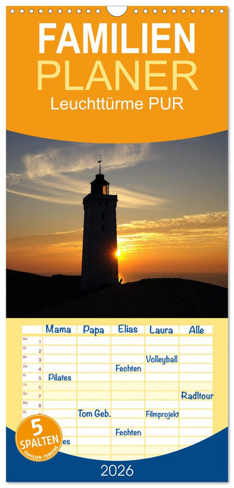 Leuchttürme PUR (CALVENDO Familienplaner 2026)