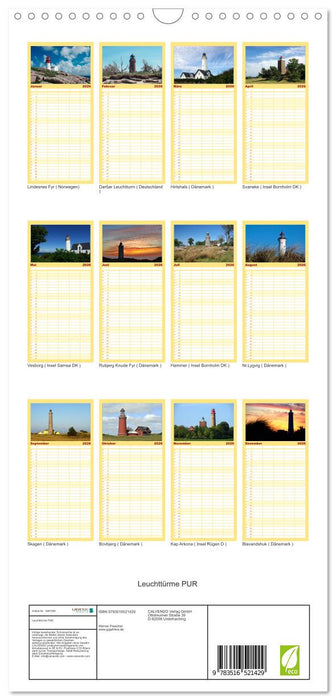 Leuchttürme PUR (CALVENDO Familienplaner 2026)
