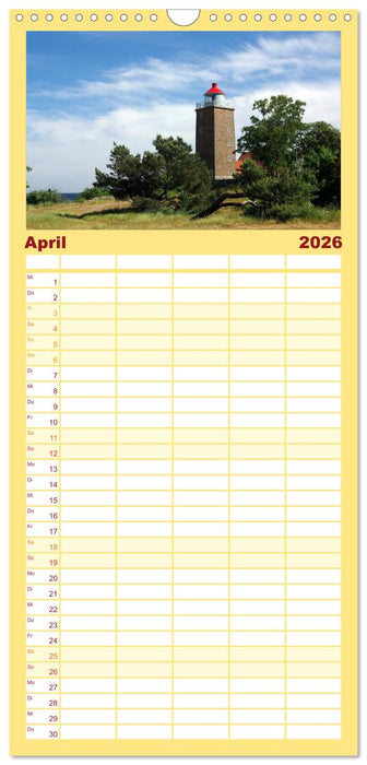 Leuchttürme PUR (CALVENDO Familienplaner 2026)